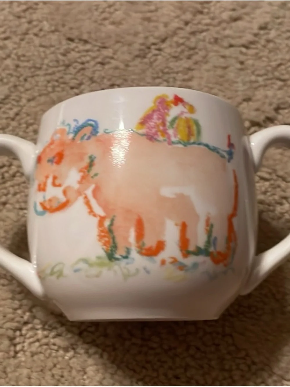 🩷Tiffany & Co Vintage Giraffe & Animal Ceramic Dish Set in Pink and Yellow🩷